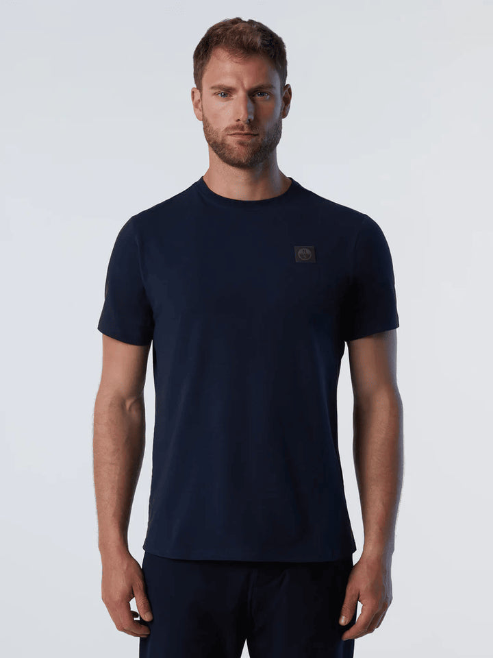 Spatarella T-shirt uomo in cotone blu 692981-0802