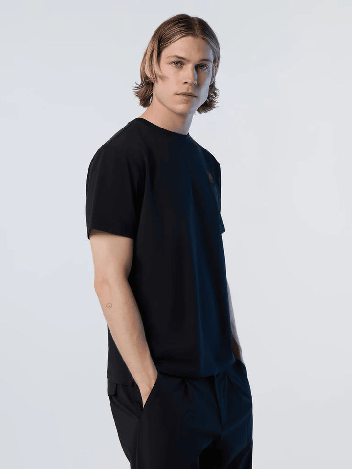 Spatarella T-shirt uomo in cotone nero 692981-0999