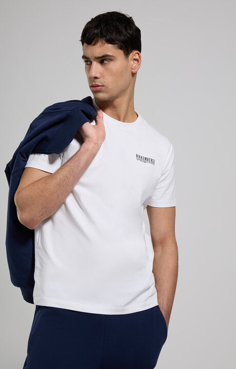 Spatarella T-shirt uomo girocollo in jersey bianco bmt0162-1000