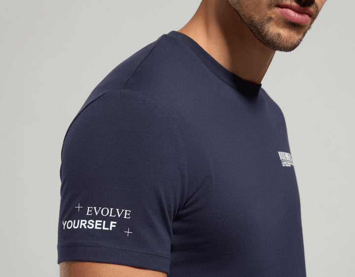 Spatarella T-shirt uomo girocollo in jersey blu bmt0162-7000 Shopping Online
