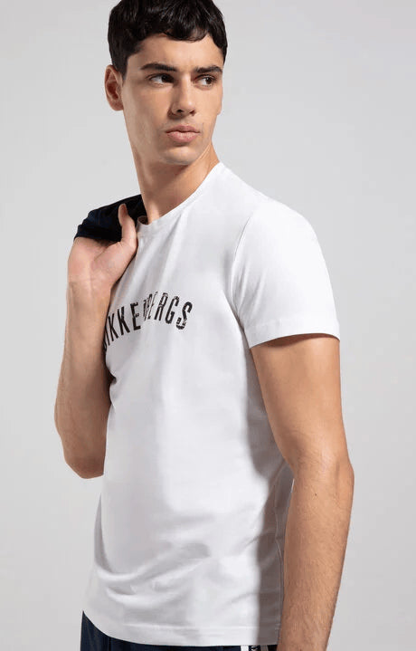 Spatarella T-shirt uomo girocollo in jersey bianco bmt0159-1000