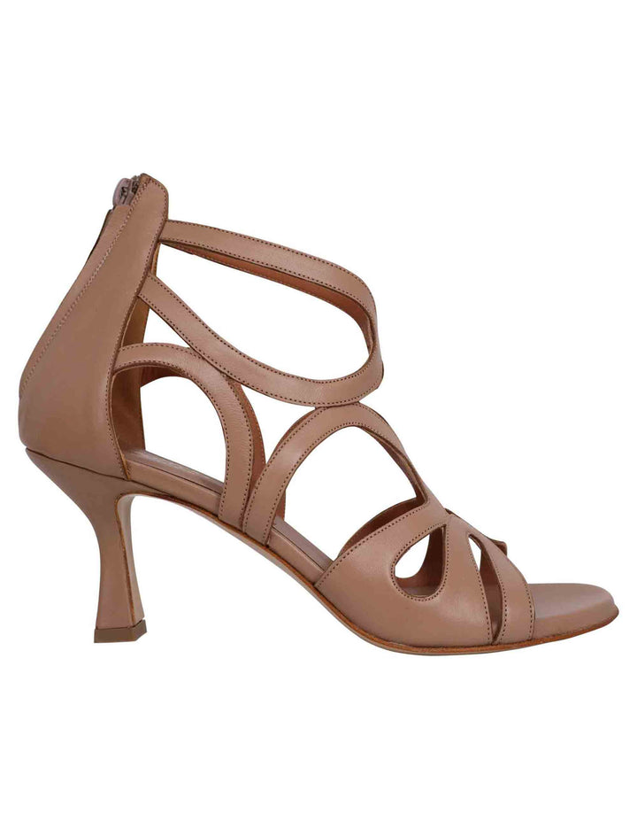 Spatarella Sandali donna in pelle naturale con tallone chiuso e punta tonda Negozio