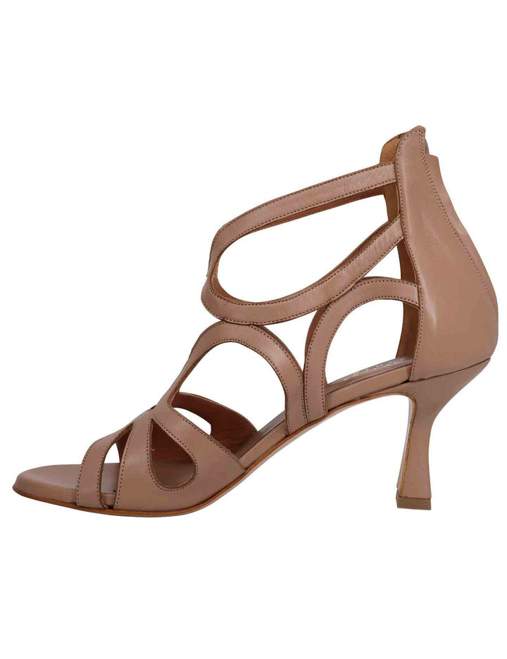 Spatarella Sandali donna in pelle naturale con tallone chiuso e punta tonda Negozio