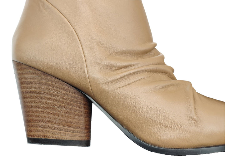 Spatarella Calzature Donna Stivali In Pelle Nude Con Tacco Messicano Consegna Veloce