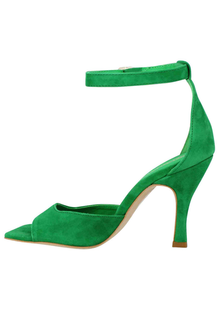Spatarella Sandali donna Soly Lea in camoscio verde con cinturino alla caviglia Online