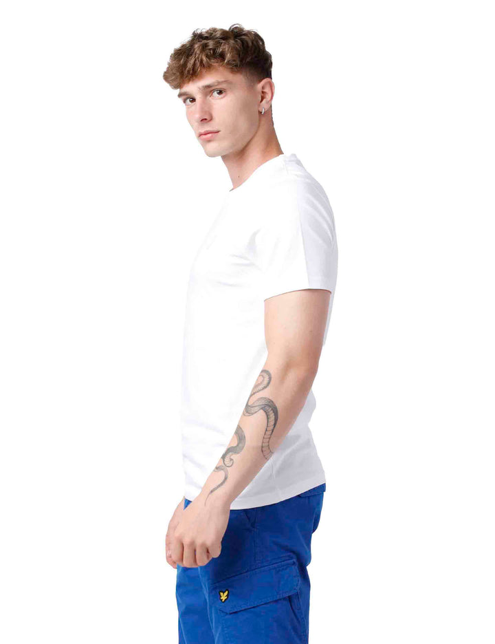 Spatarella T-shirt uomo in cotone bianco Vendita Economica