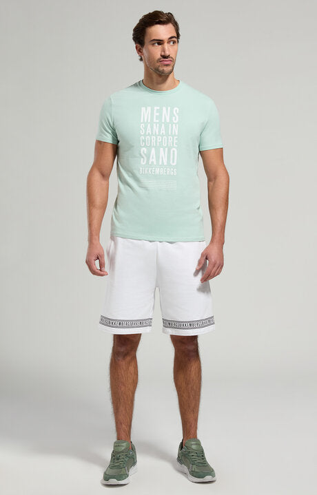 Spatarella Bermuda uomo in felpa stretch bianco bmf0119-1000 Vendita
