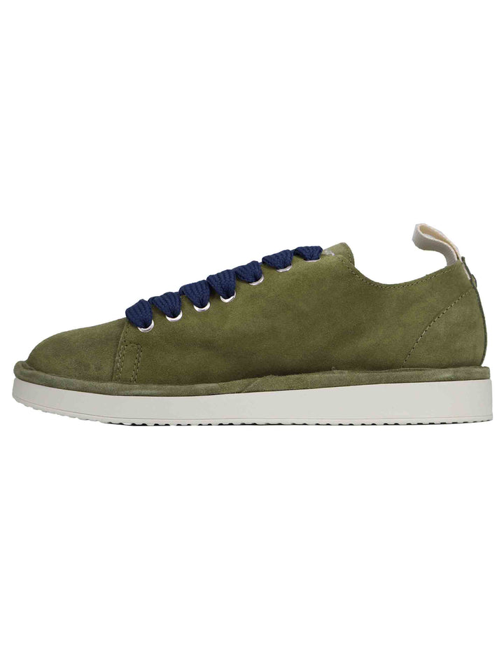 Spatarella Sneakers uomo in camoscio verde Promozione