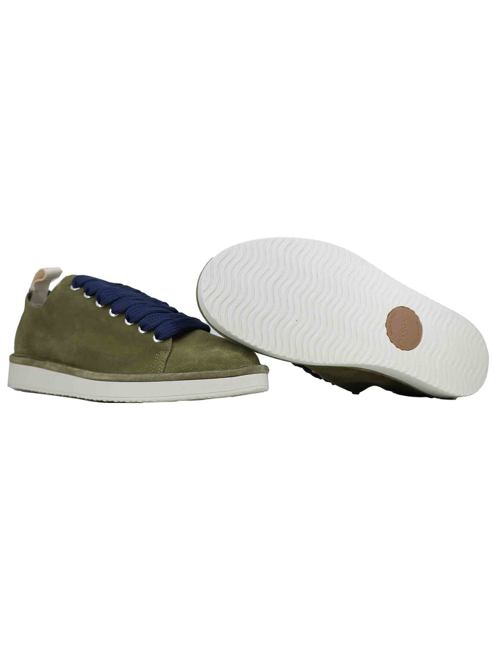 Spatarella Sneakers uomo in camoscio verde Promozione
