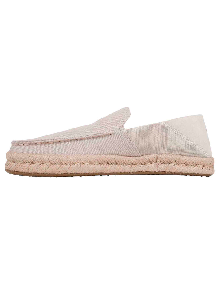 Spatarella Espadrillas uomo in tela beige con suola in corda Soddisfazione Garantita