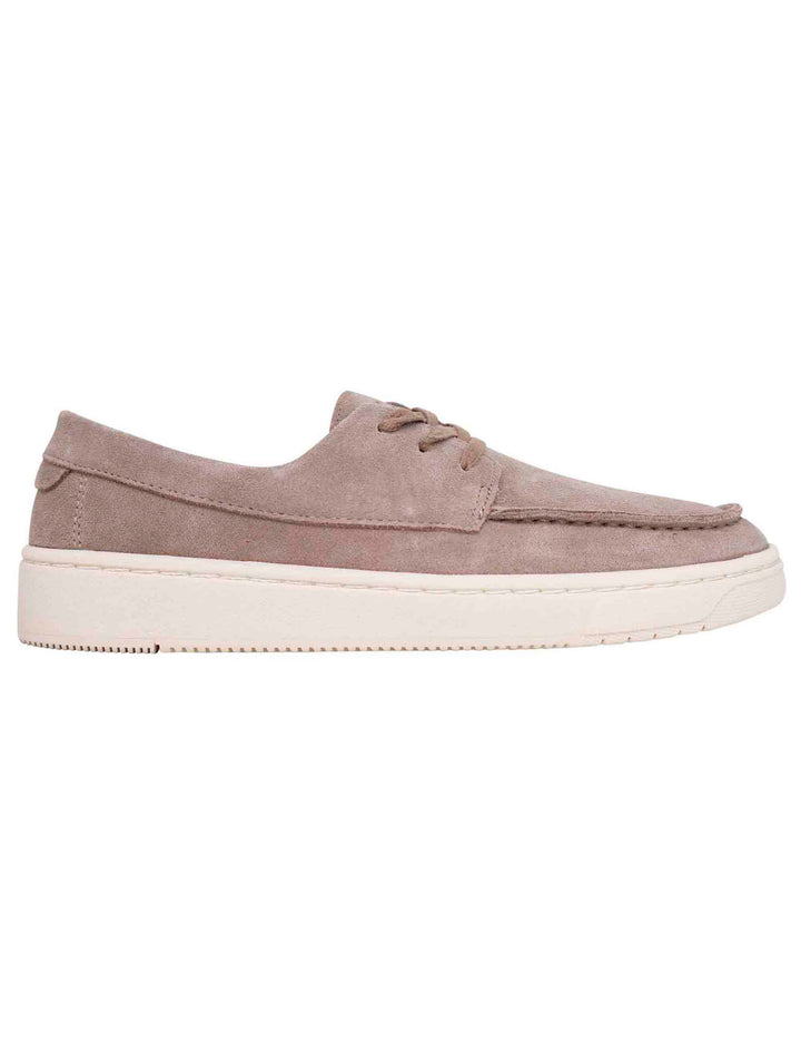 Spatarella Stringate uomo in camoscio taupe con suola in gomma