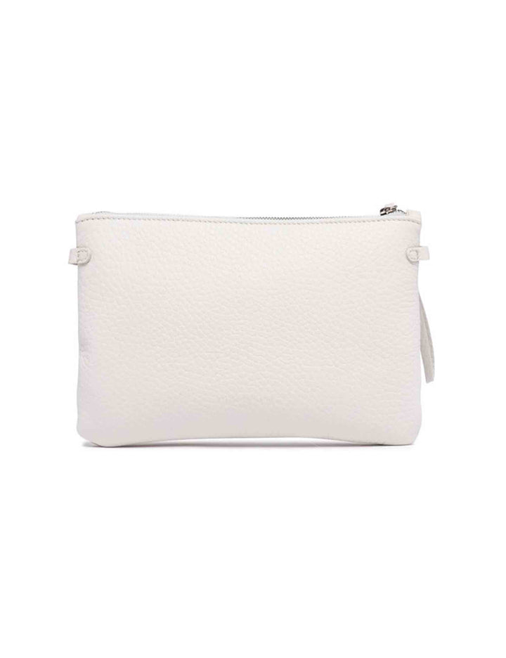 Spatarella Borse donna pochette Hermy in pelle panna e naturale con manico a bracciale e tracolla Economico
