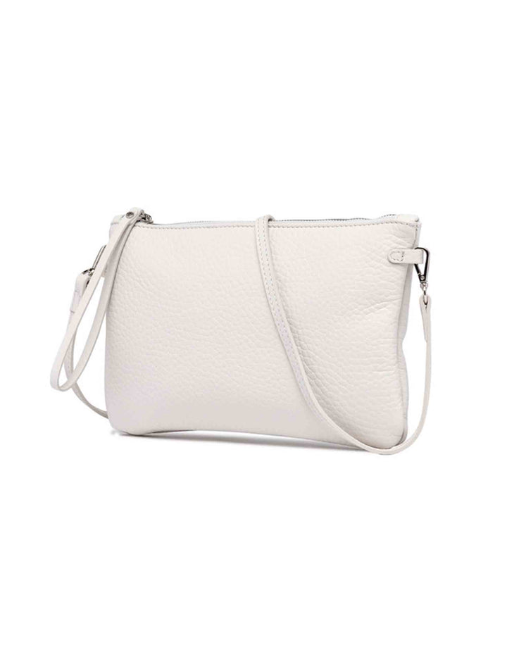 Spatarella Borse donna pochette Hermy in pelle panna e naturale con manico a bracciale e tracolla Economico