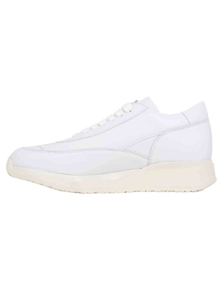 Spatarella Sneakers donna in pelle laminata bianca In Vendita