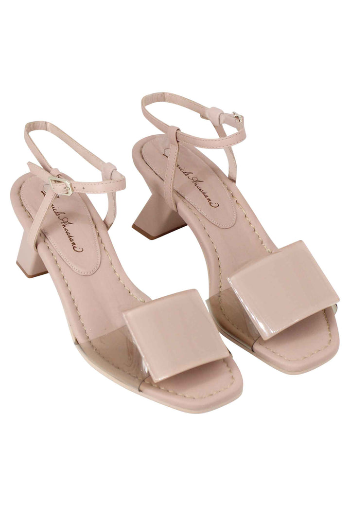 Spatarella Sandali donna in pelle nude con accessorio in tinta Qualità