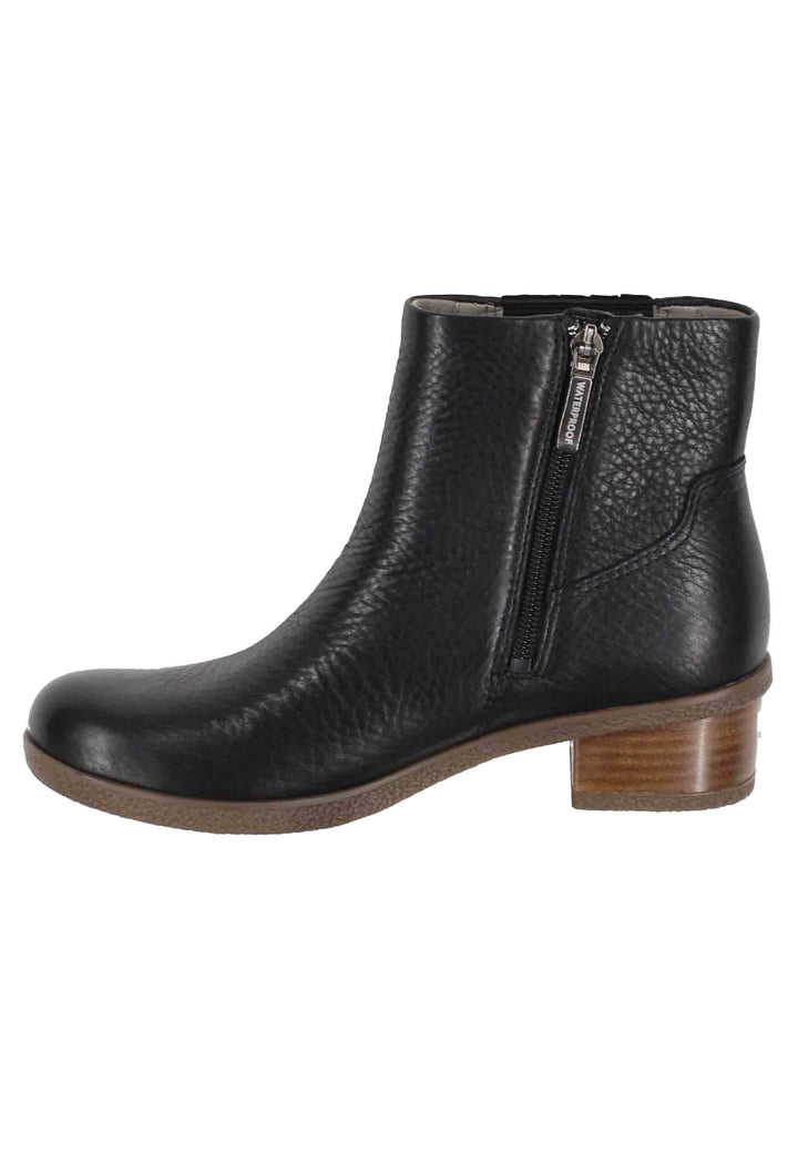 Spatarella Stivaletti donna whaterproff in pelle nero con suola in gomma Acquista Ora