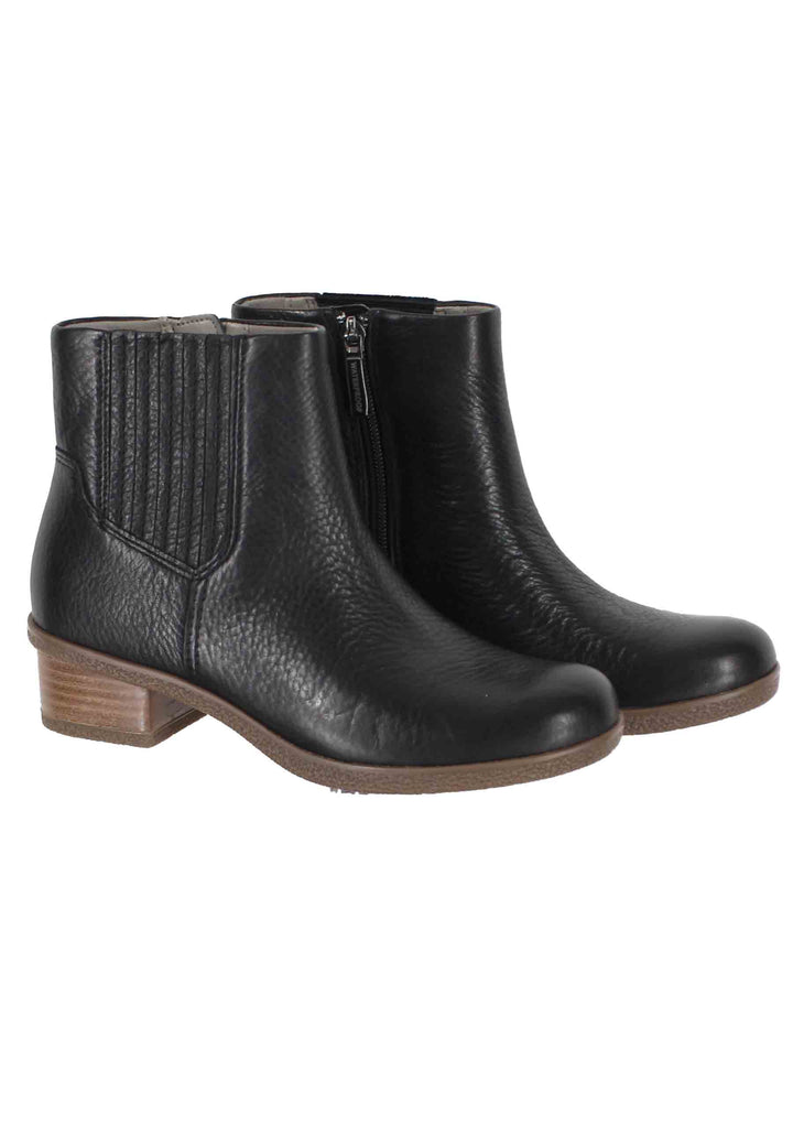 Spatarella Stivaletti donna whaterproff in pelle nero con suola in gomma Acquista Ora