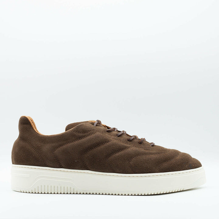 Spatarella Sneakers da uomo Bomber in camoscio marrone