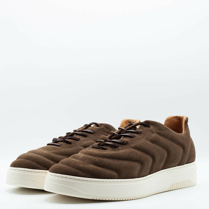 Spatarella Sneakers da uomo Bomber in camoscio marrone Novità