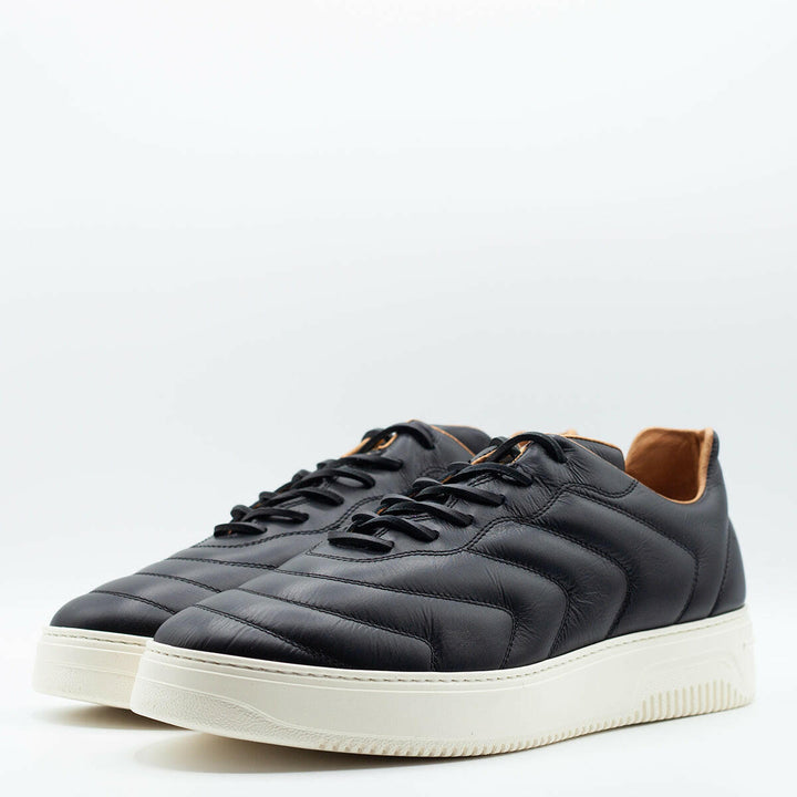 Spatarella Sneakers da uomo Bomber in pelle nera Offerta