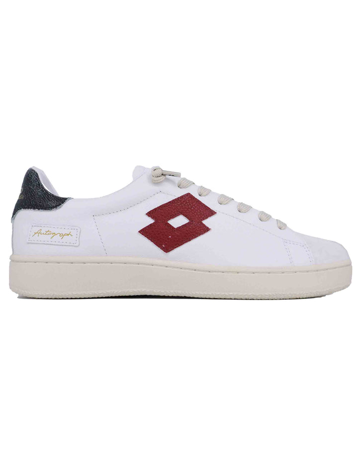 Spatarella Snekaers uomo in pelle bianca autograph Vendite Flash