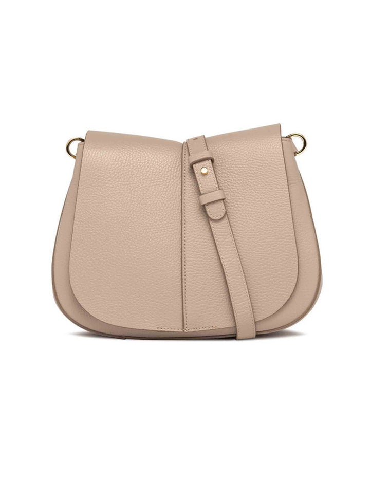 Spatarella Borse a spalla donna Helena Round in pelle phard con doppia tracolla Nuovo