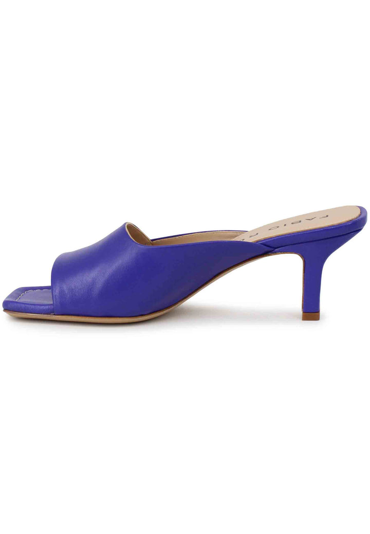 Spatarella Sandali donna in pelle viola con punta quadra Offerte