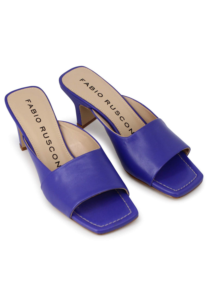 Spatarella Sandali donna in pelle viola con punta quadra Offerte