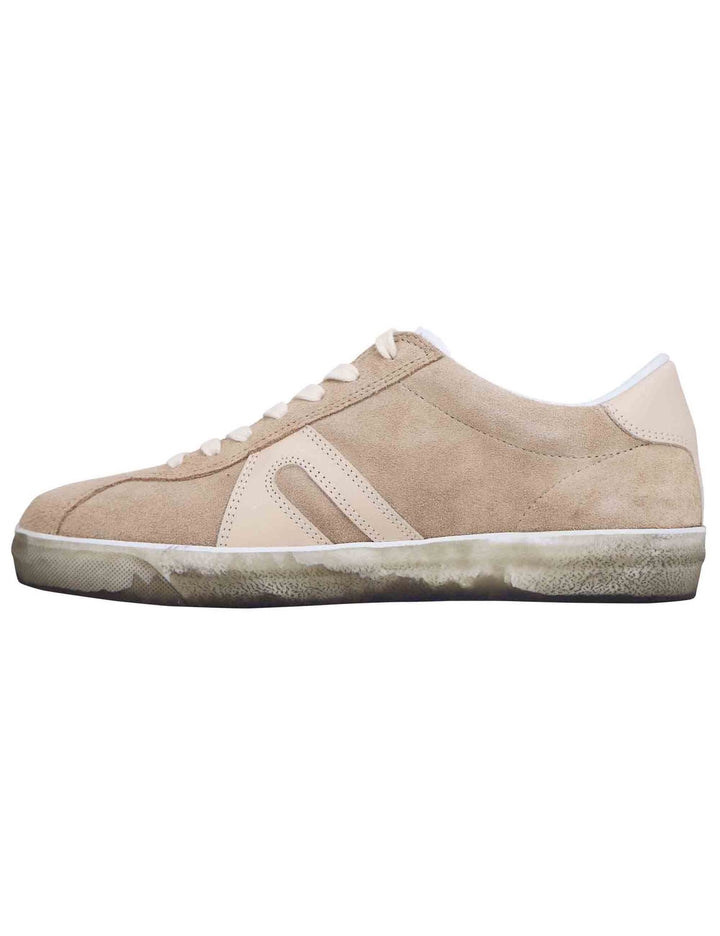 Spatarella Sneakers uomo in camoscio beige Pezzi Unici