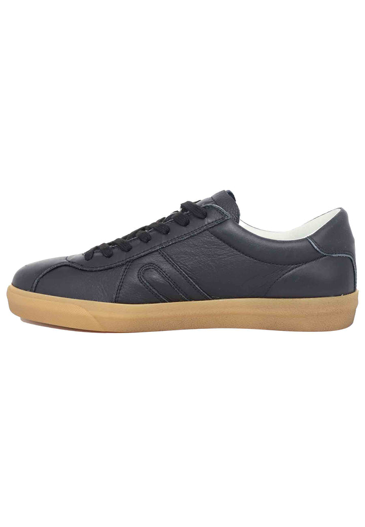 Spatarella Sneakers uomo in pelle nera Soddisfazione Garantita