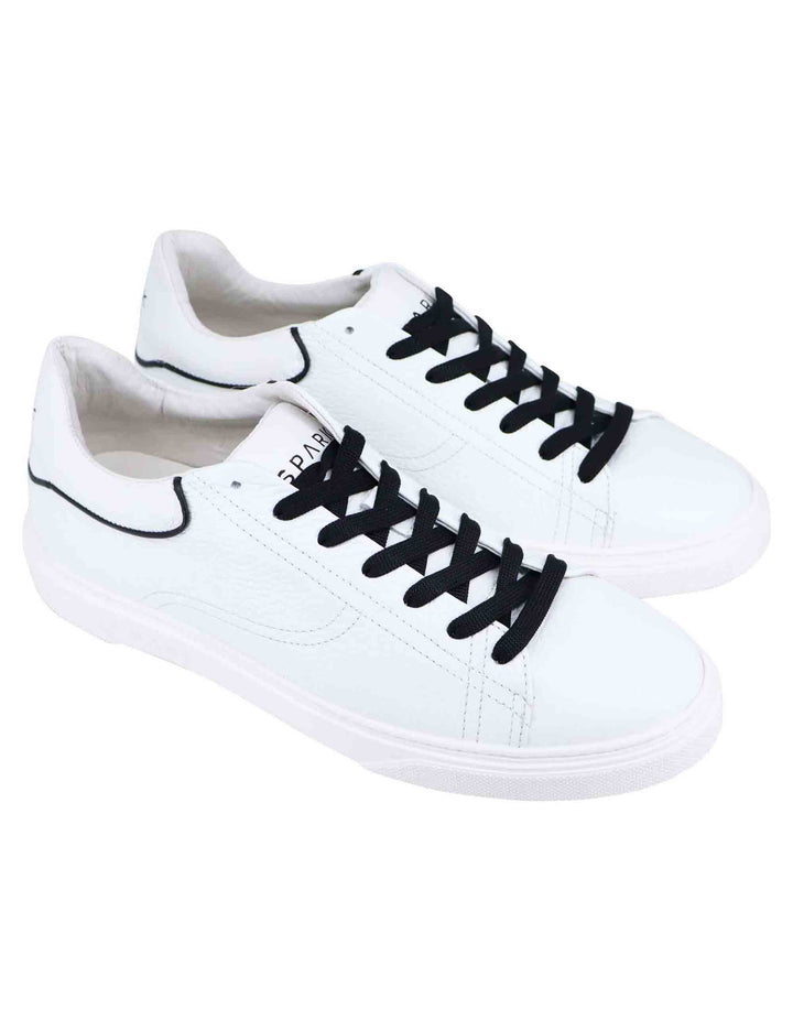Spatarella Sneakers uomo in pelle bianca Consegna Veloce