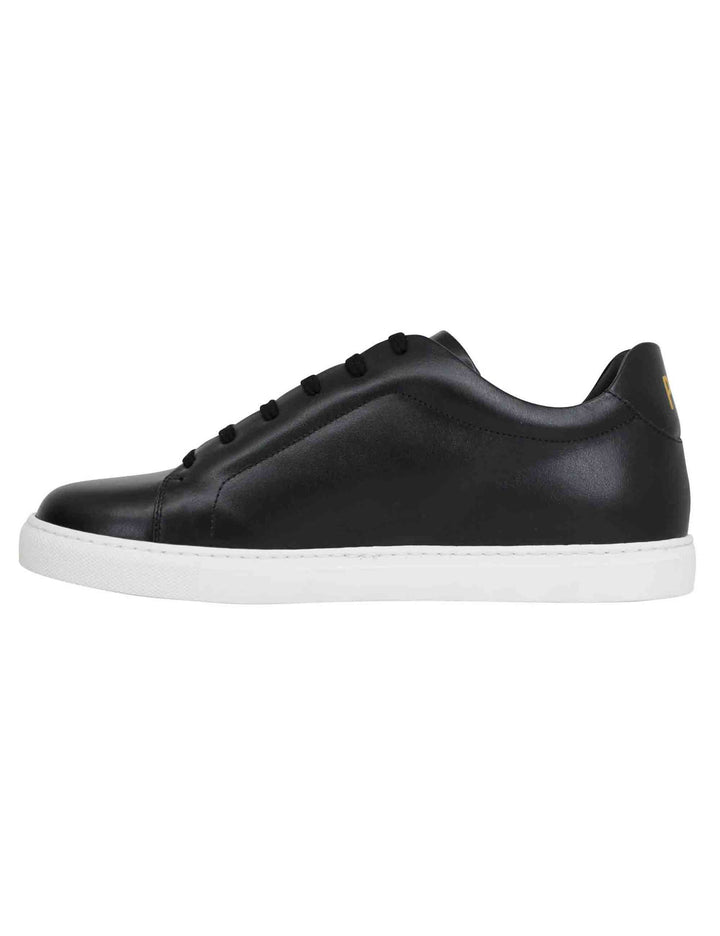 Spatarella Sneakers uomo Foro italico in pelle nera Fino Al -60%