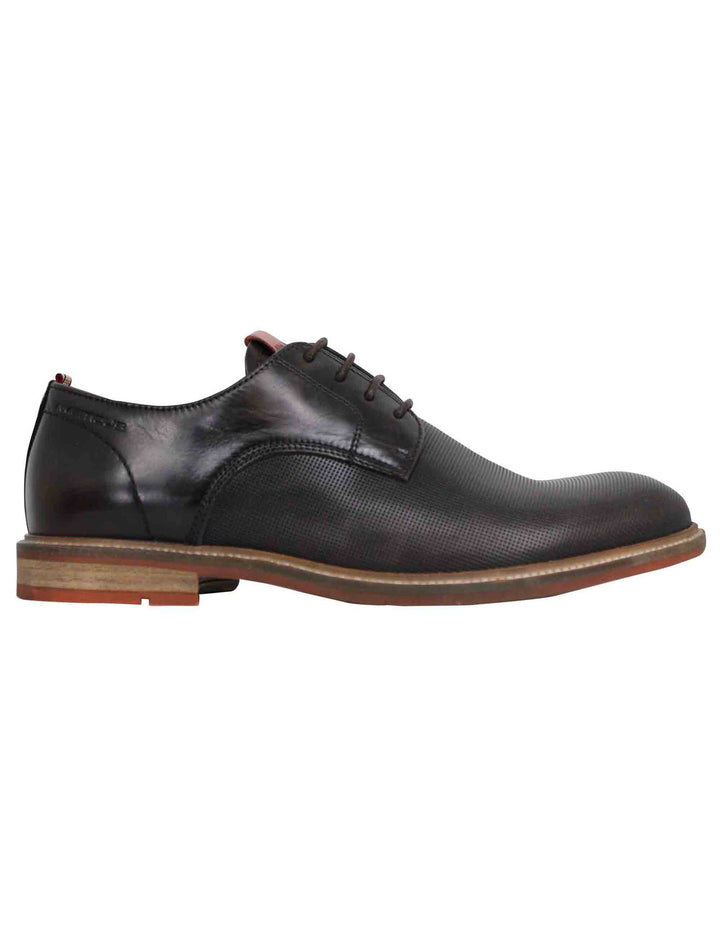 Spatarella Stringate uomo Caye in pelle marrone con suola in gomma