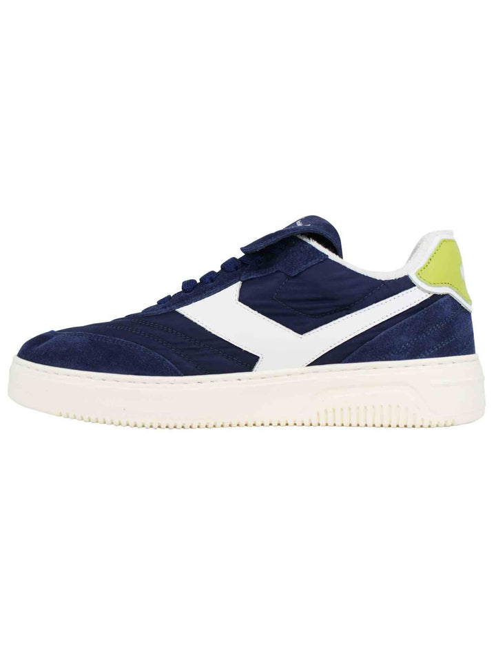 Spatarella Sneakers uomo Pdo in pelle e tessuto blu Nuovo
