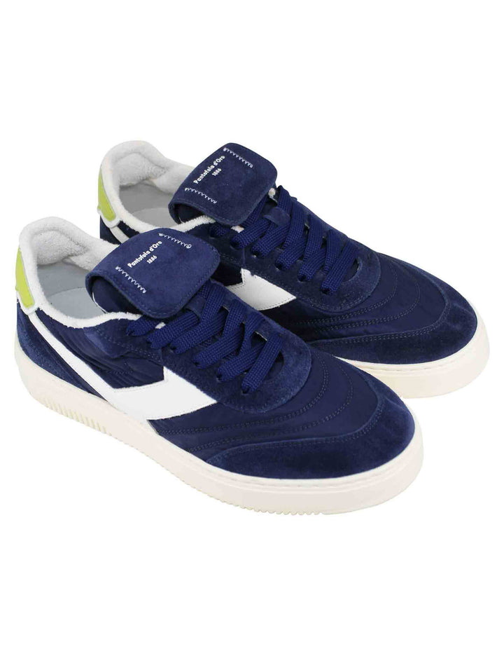 Spatarella Sneakers uomo Pdo in pelle e tessuto blu Nuovo