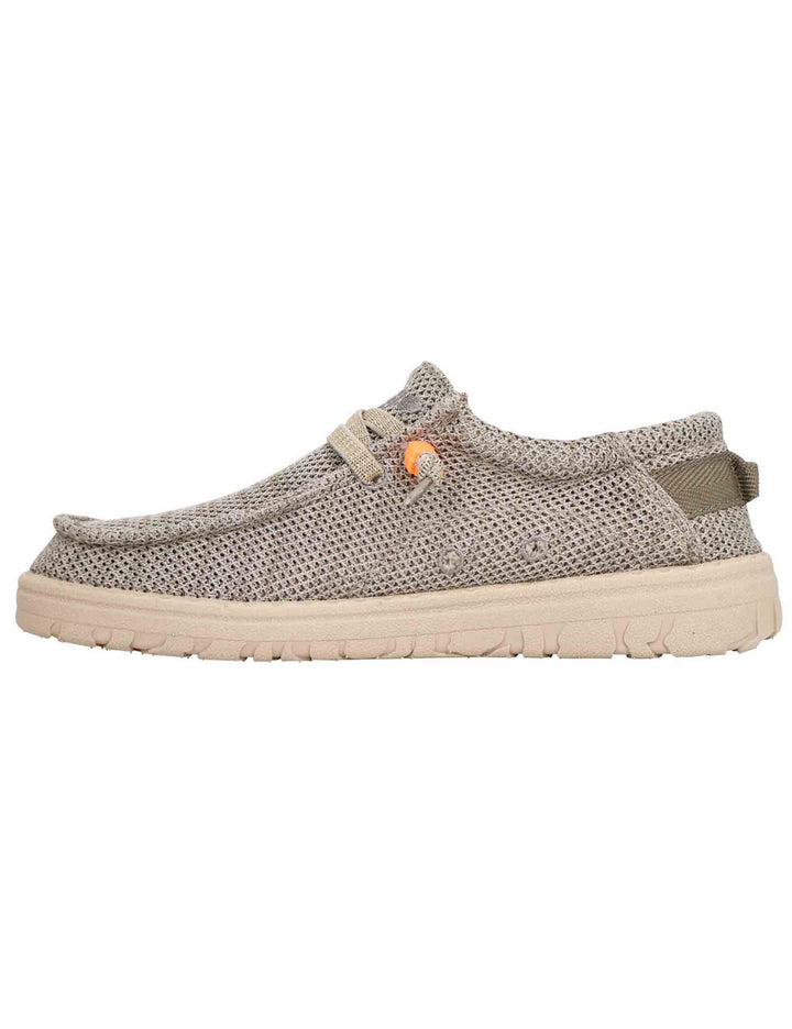 Spatarella Stringate uomo Samoa Wallabee Knit in tessuto verde Qualità