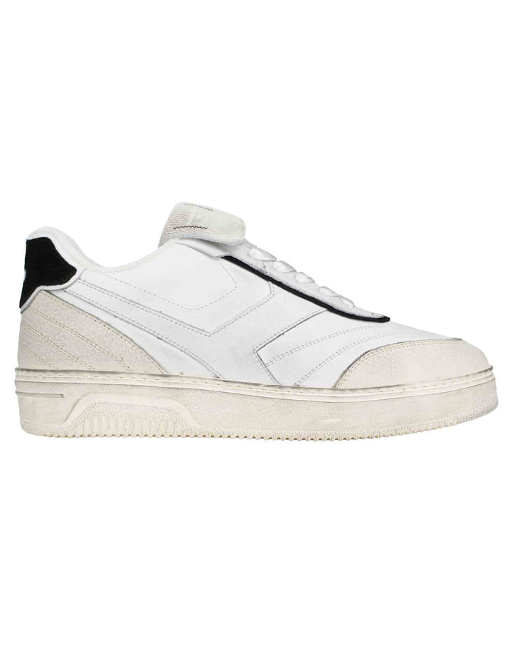 Spatarella Sneakers uomo Pdo in pelle bianca vintage