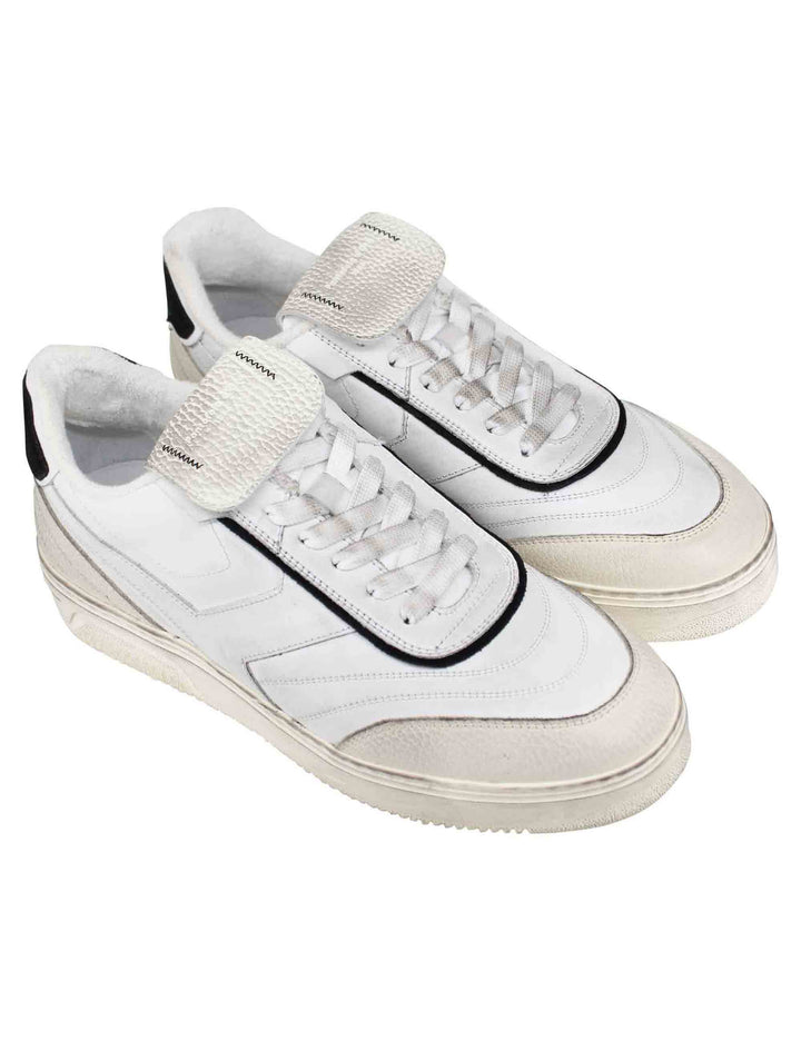 Spatarella Sneakers uomo Pdo in pelle bianca vintage Vendita