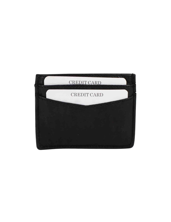 Spatarella Portacarte uomo in pelle vintage nero Novità