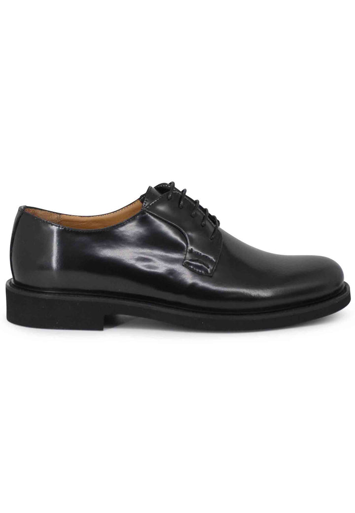 Spatarella Stringate uomo in pelle nera con suola in gomma ultra light