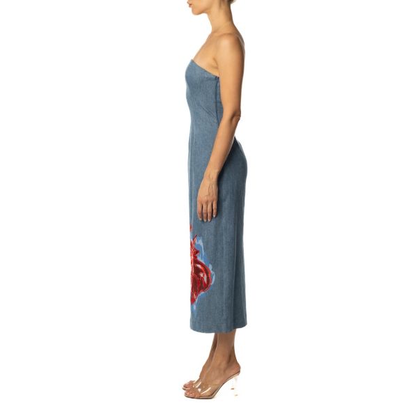 Stella Jean ABITO DENIM Affare Del Giorno