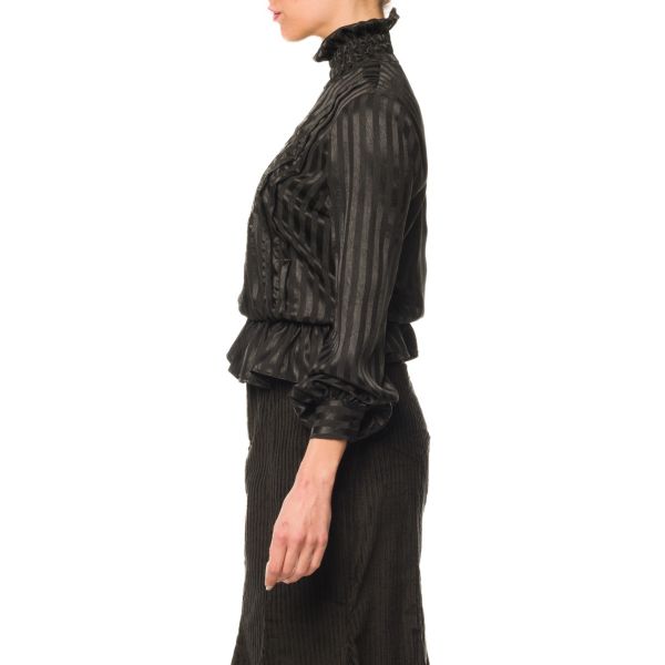 Stella Jean BLUSA A RIGHE CON RICAMO Pezzi Unici
