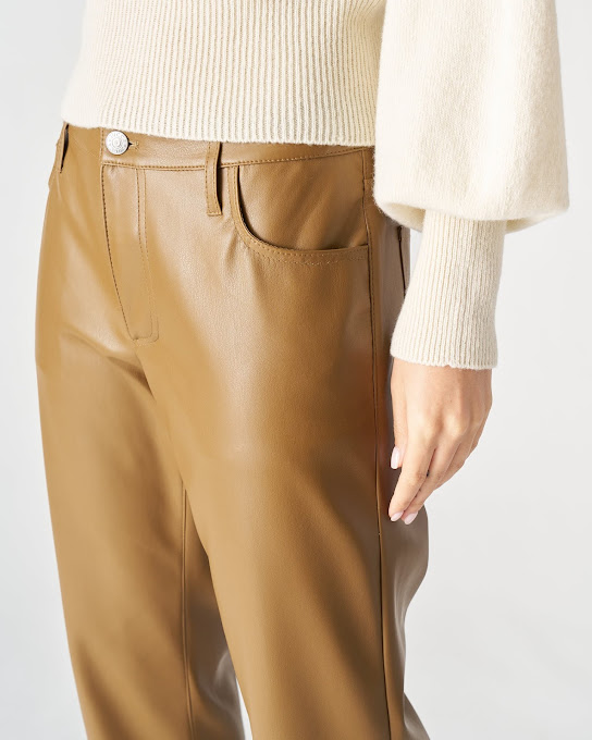 Suoli Jeans Slim In Ecopelle Sottocosto