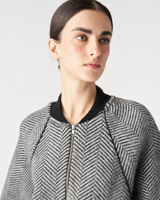 Suoli Giubbotto Zip Jacquard Spinato Offerte