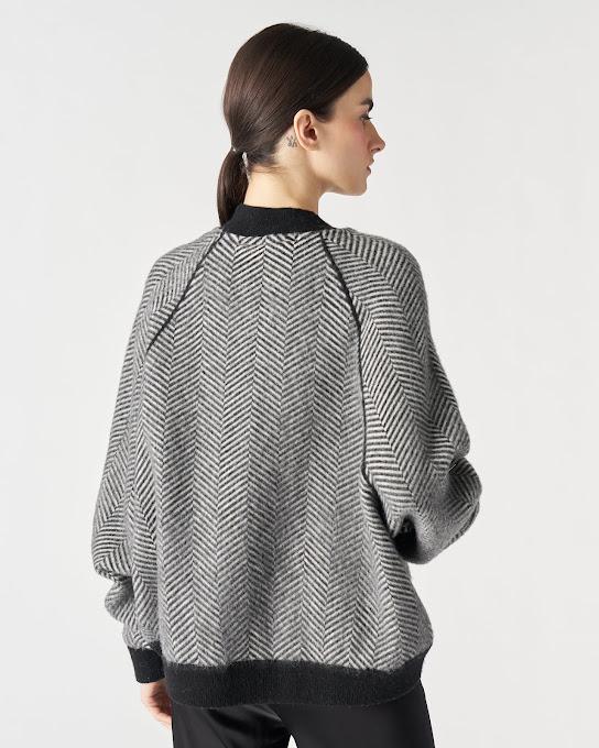 Suoli Giubbotto Zip Jacquard Spinato Offerte