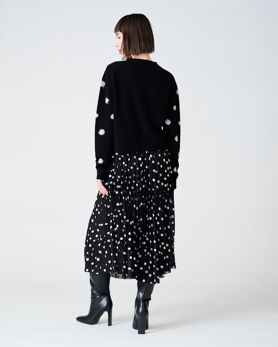 Suoli Giacca In Maglia Intarsio Pois Offerta