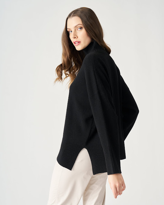 Suoli Maglia Over Collo Alto Spedizione Gratuita