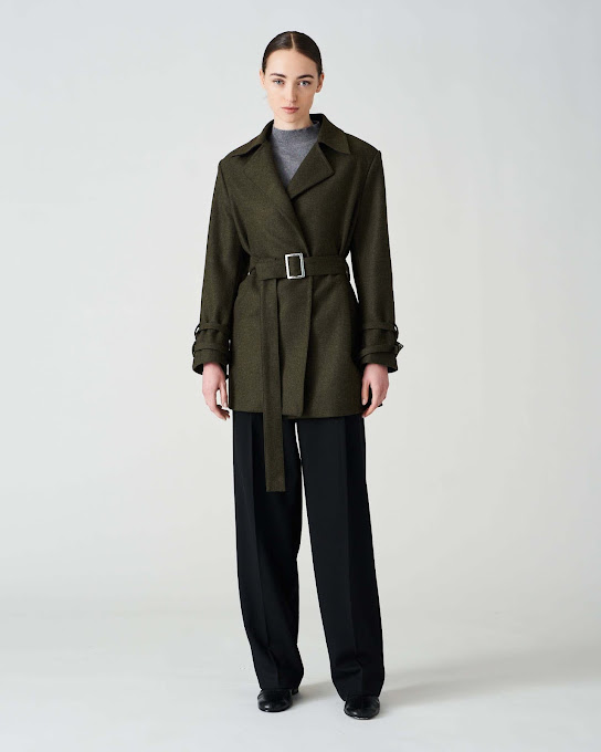 Suoli Cappotto Panno Con Cintura
