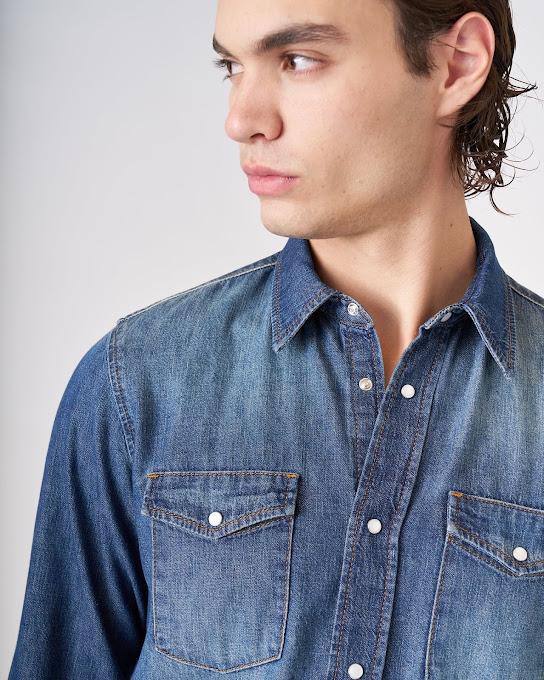 Suoli Camicia Texana Denim Qualità