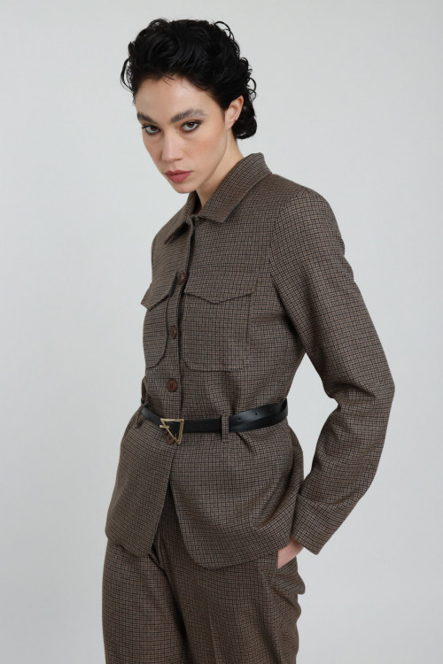 Susy Mix Giacca Check Pied de Poule Promozione